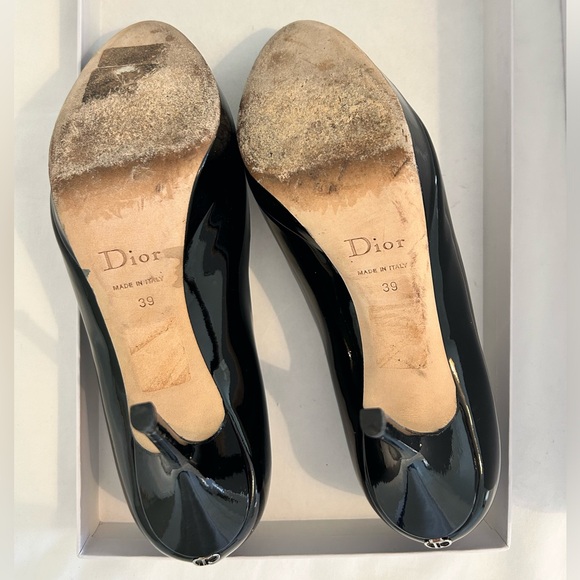 Christian Dior black patent leather stiletto heels - Picture 5 of 7